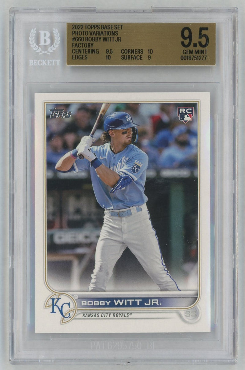 2022 Topps Complete Sets Variation Bobby Witt Jr. #660 BGS 9.5