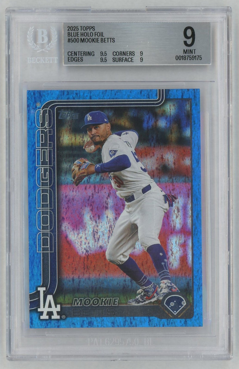 2025 Blue Holo Foil Mookie Betts #500 /150 BGS 9