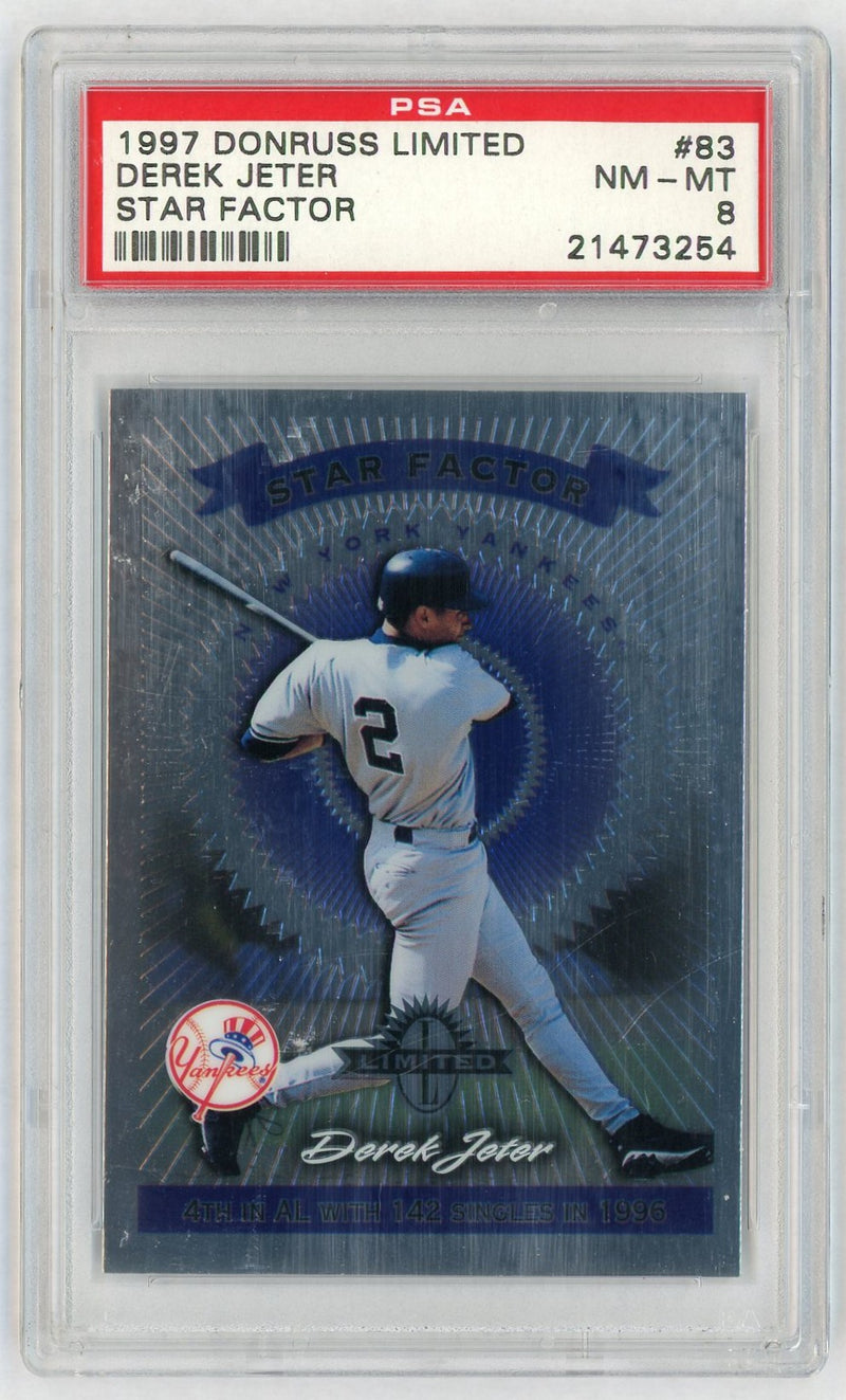 1997 Donruss Limited Star Factor Derek Jeter #83 /1100 PSA 8