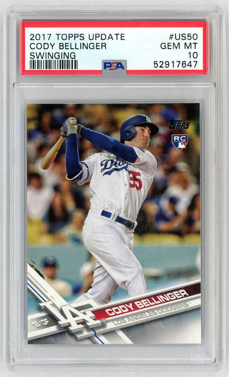 2017 Topps Update Swinging Cody Bellinger #US50A PSA 10