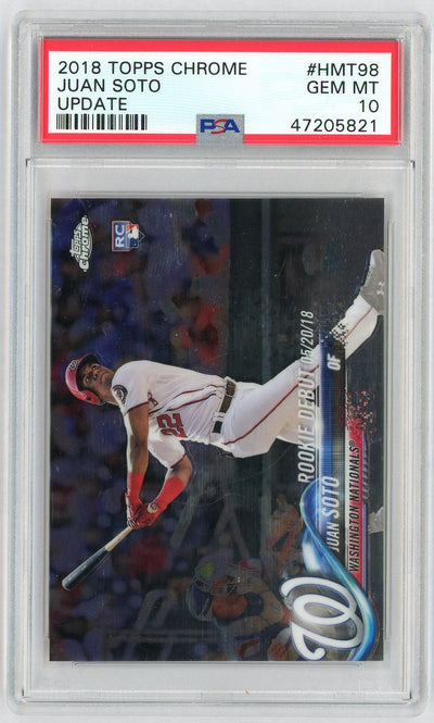 2018 Topps Chrome Update Juan Soto #HMT98 PSA 10