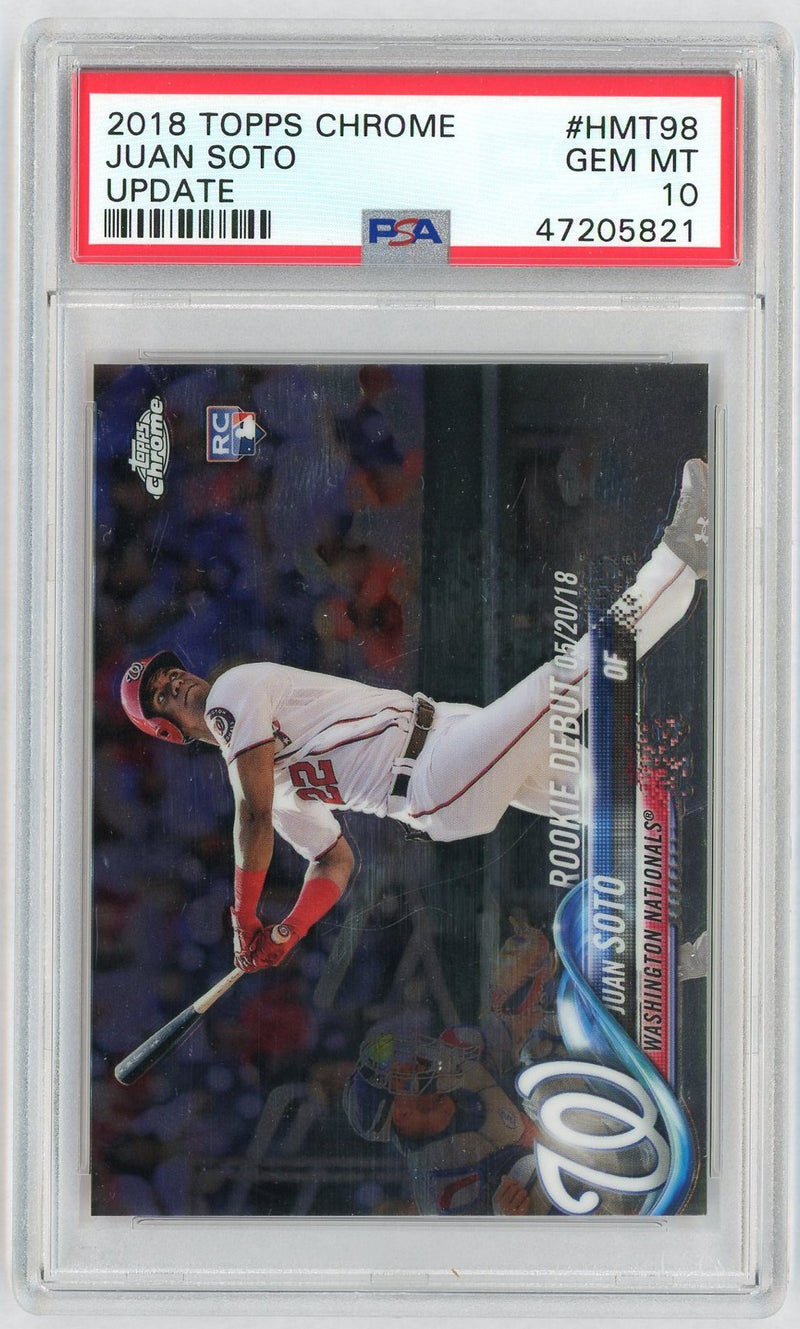 2018 Topps Chrome Update Juan Soto #HMT98 PSA 10