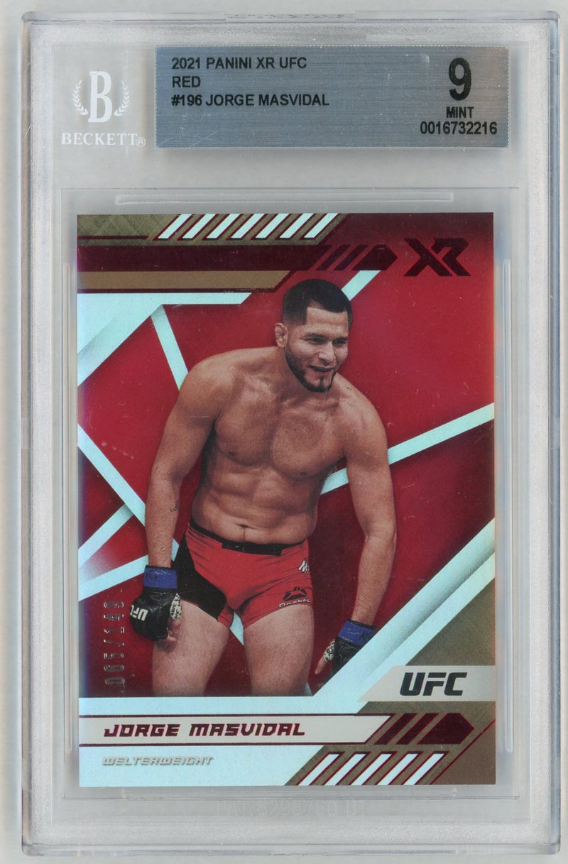 2021 Panini XR UFC Red Jorge Masvidal #196 /149 BGS 9