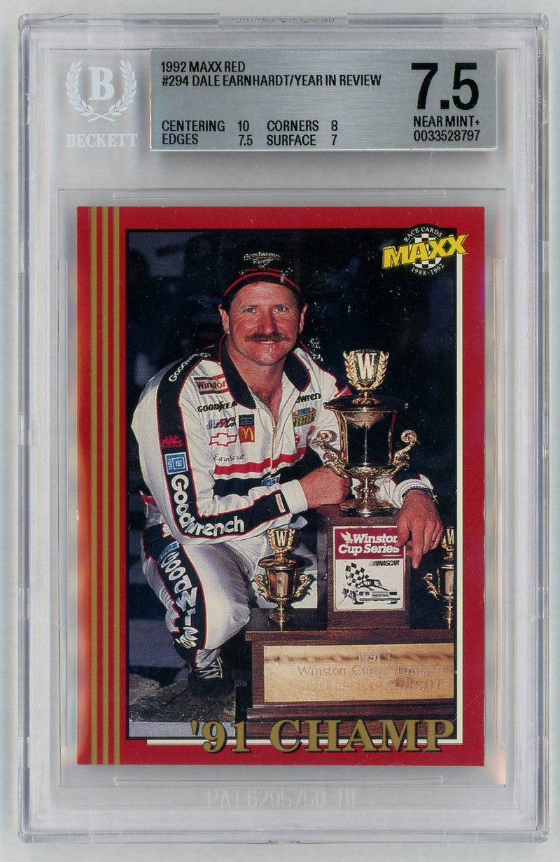 1992 Maxx Red Dale Earnhardt #294 /300 BGS 7.5