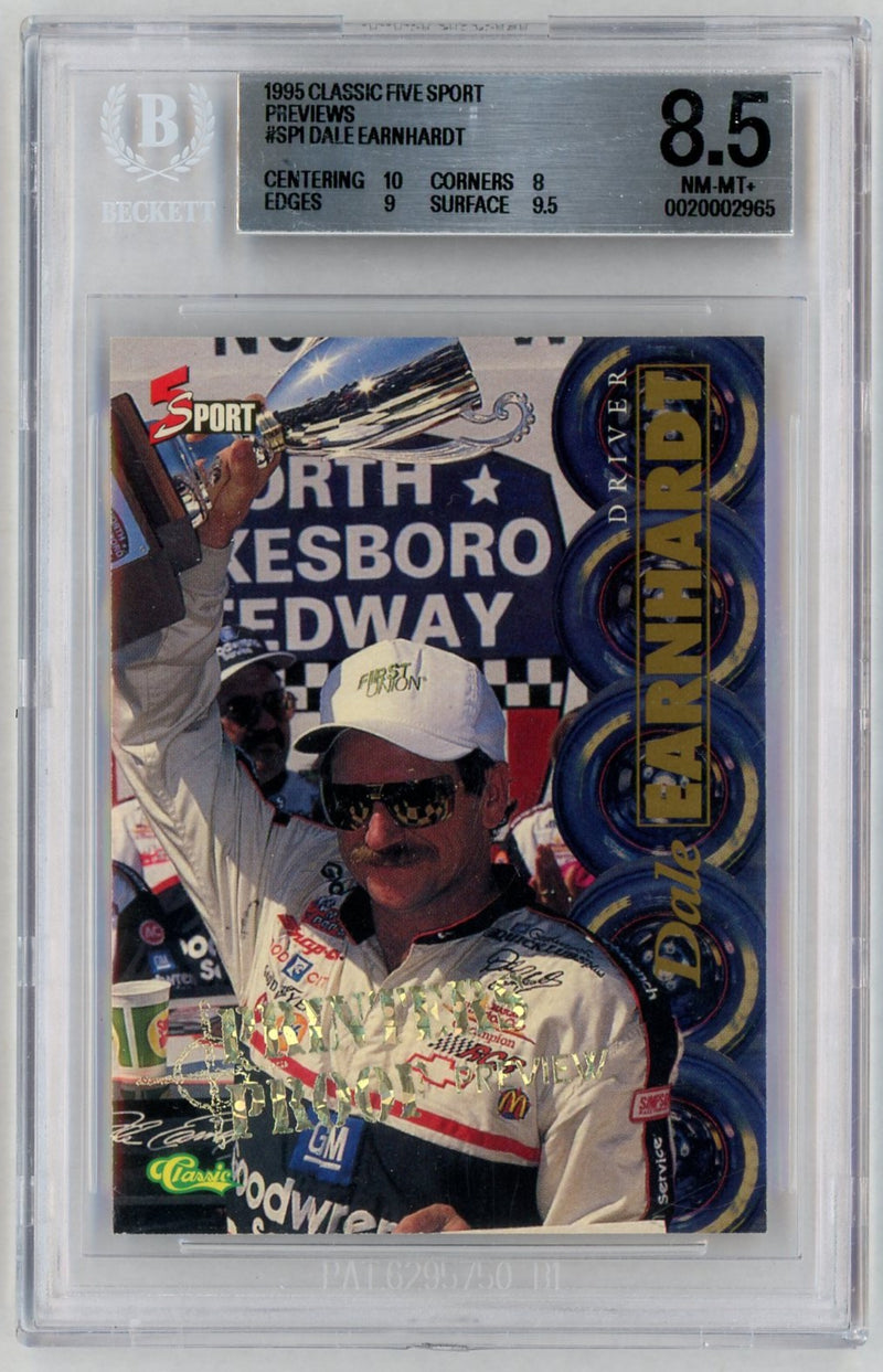 1995 Classic Five Sport Previews Dale Earnhardt #SP1 BGS 8.5