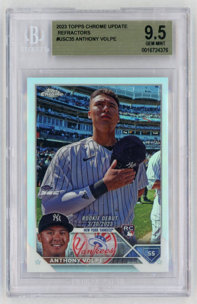 2023 Topps Chrome Update Refractor Anthony Volpe #USC35 BGS 9.5