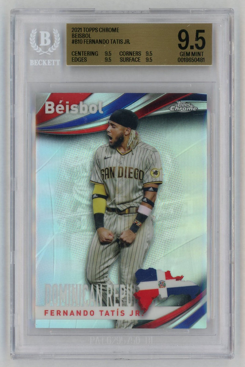 2021 Topps Chrome Beisbol Fernando Tatis Jr. #B10 BGS 9.5