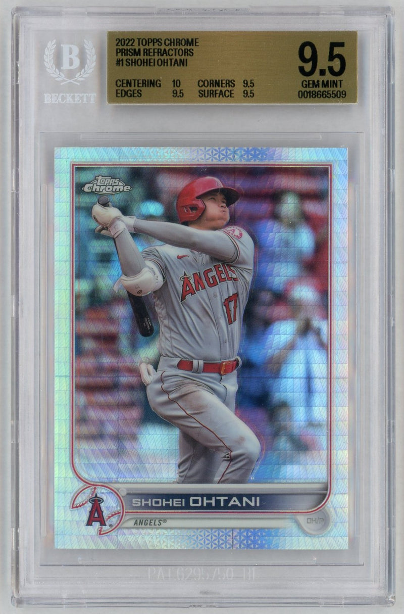 2022 Topps Chrome Prism Refractor Shohei Ohtani #1 /19 BGS 9.5