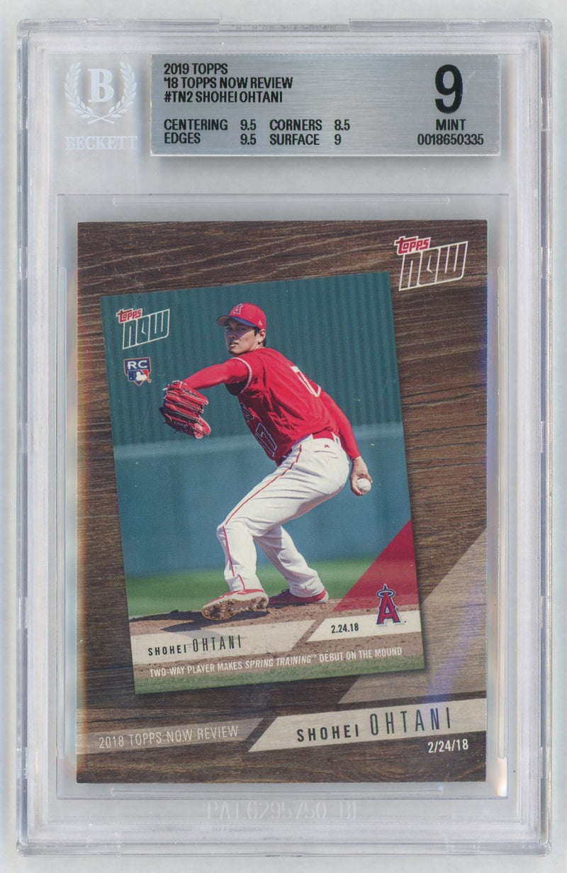 2019 Topps '18 Now Review Shohei Ohtani #TN2 /750 BGS 9