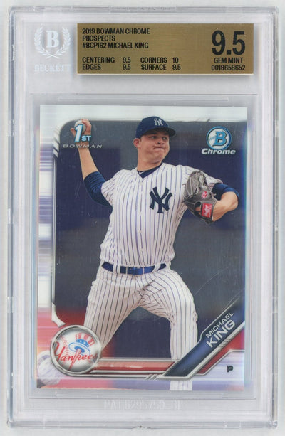 2019 Bowman Chrome Prospect Michael King #BCP162 /750 BGS 9.5