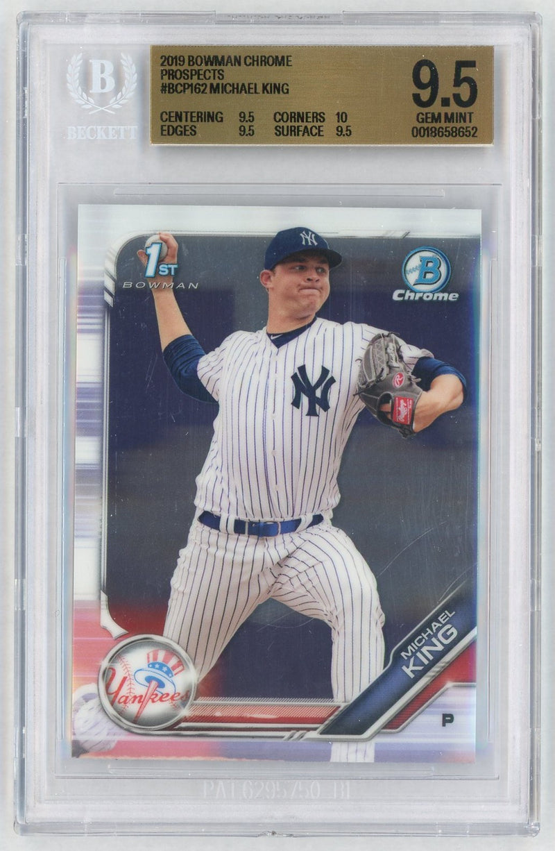 2019 Bowman Chrome Prospect Michael King #BCP162 /750 BGS 9.5