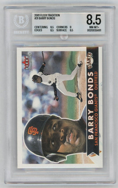 2001 Fleer Tradition Barry Bonds #31 BGS 8.5