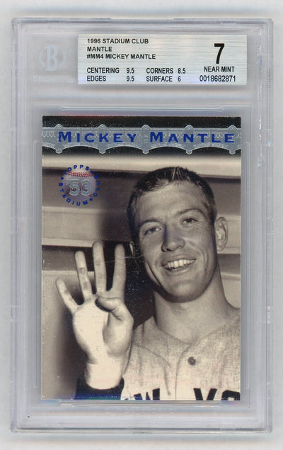 1996 Stadium Club Mantle Mickey Mantle #MM4 BGS 7