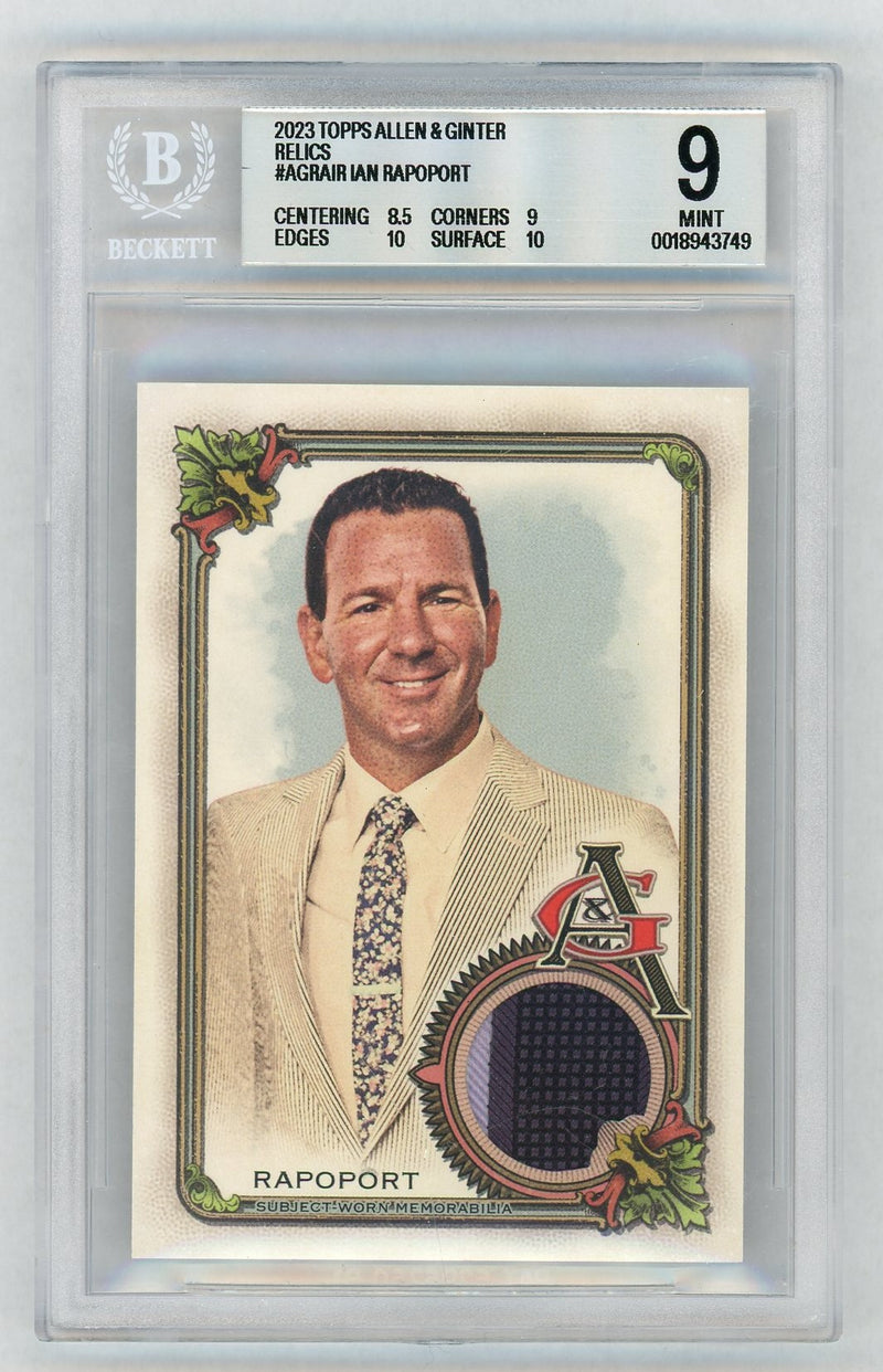 2023 Topps Allen and Ginter Relic Ian Rapoport #AGRAIR BGS 9
