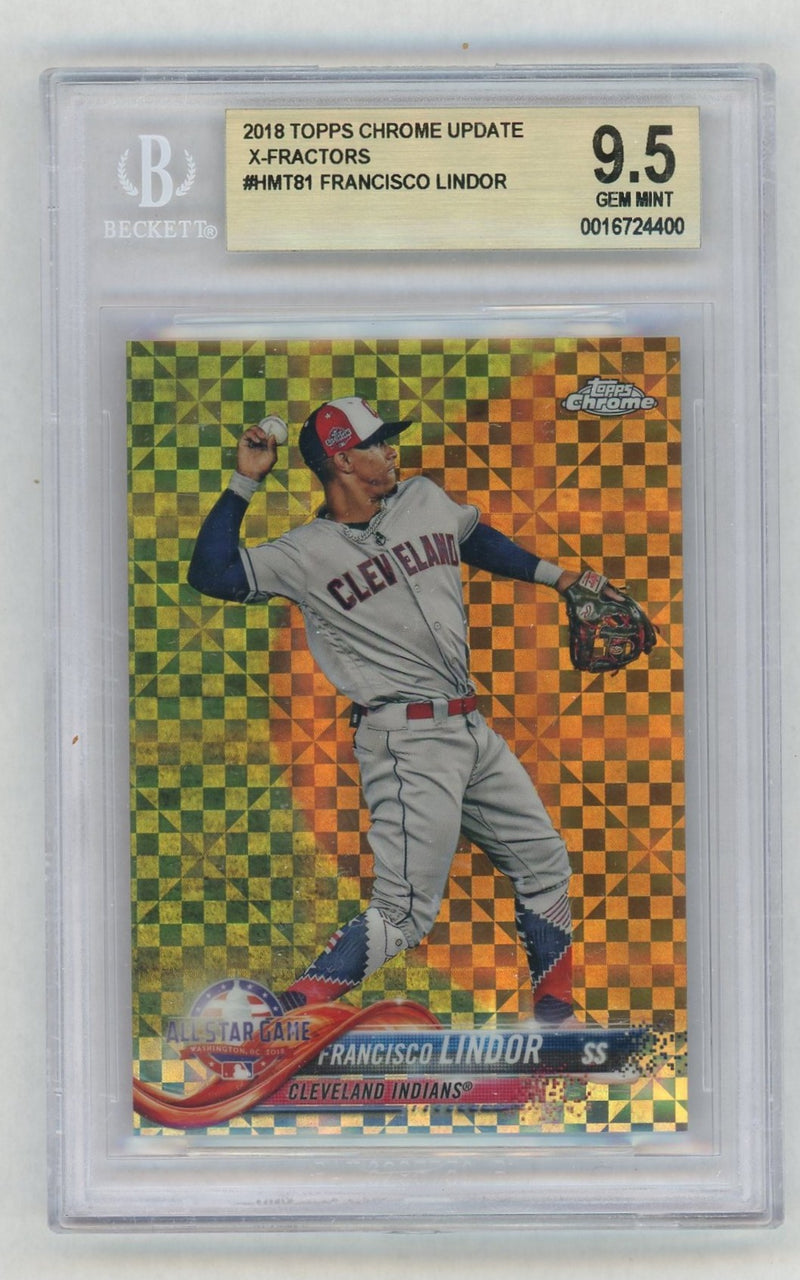 2018 Topps Chrome Update Xfractor Francisco Lindor #HMT81 /99 BGS 9.5