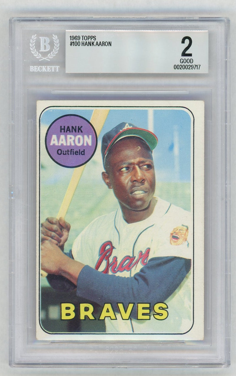 1969 Topps Hank Aaron #100 BVG 2
