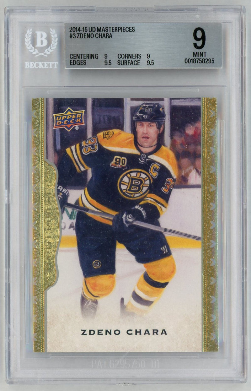 2014 Upper Deck Masterpieces Zdeno Chara #3 BGS 9