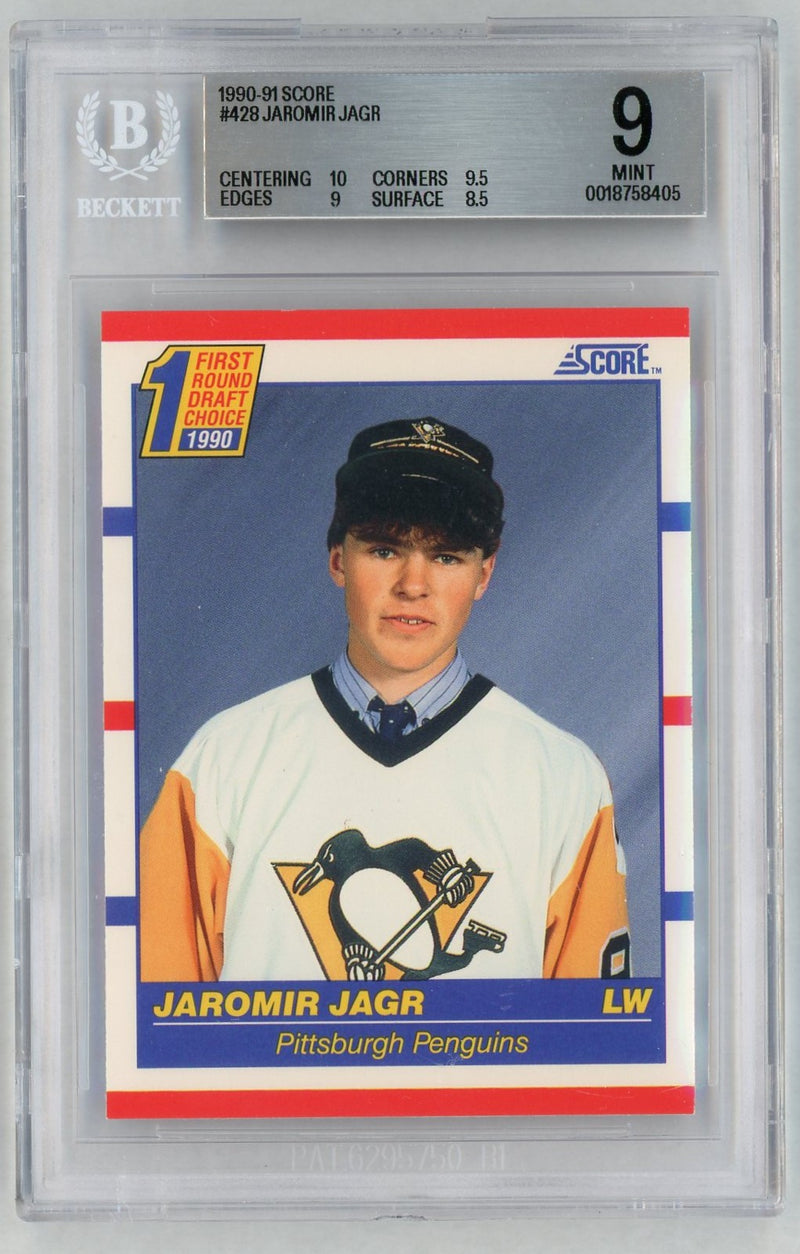 1990 Score Jaromir Jagr #428 BGS 9