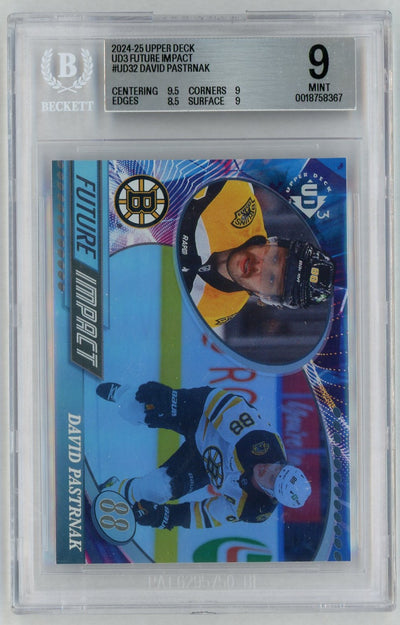 2024 Upper Deck UD3 Future Impact David Pastrnak #UD32 /750 BGS 9