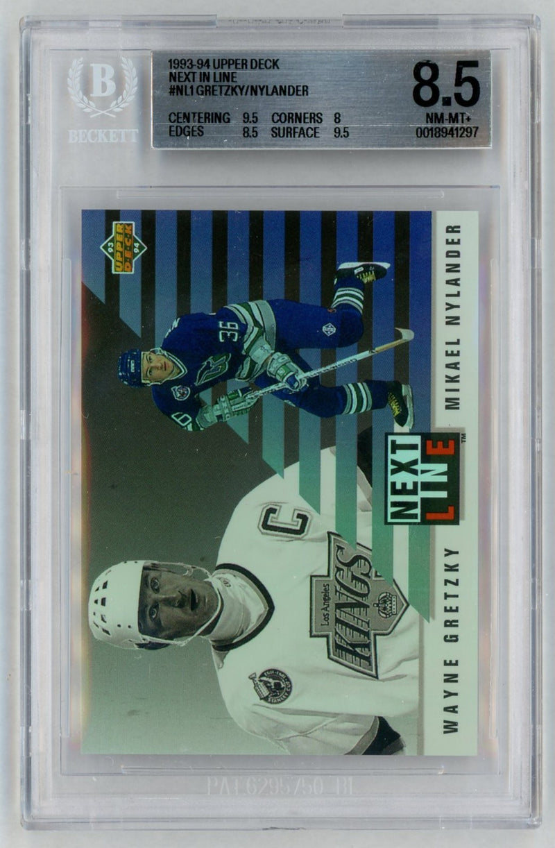 1993 Upper Deck Next In Line Michael Nylander/Wayne Gretzky #NL1 BGS 8.5