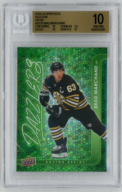 2024 Upper Deck Dazzlers Green Brad Marchand #DZ79 BGS 10