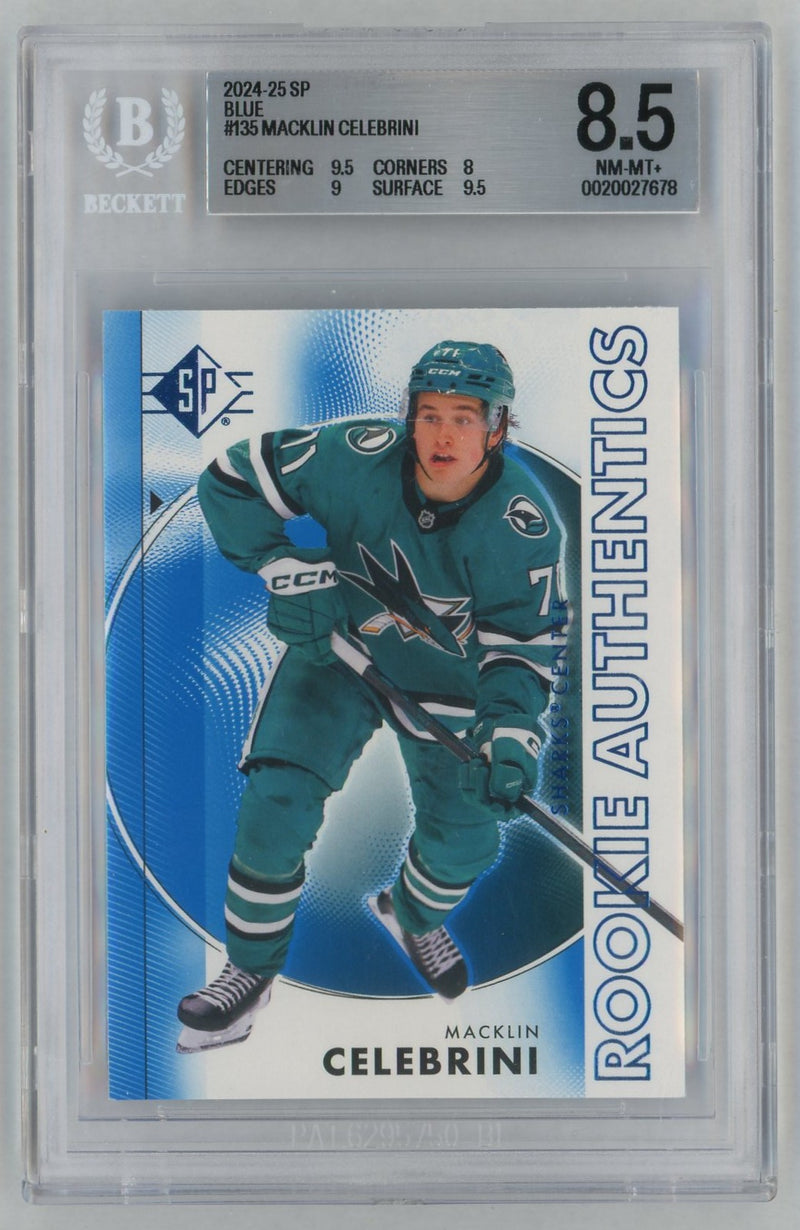 2024 Blue Macklin Celebrini #135 BGS 8.5
