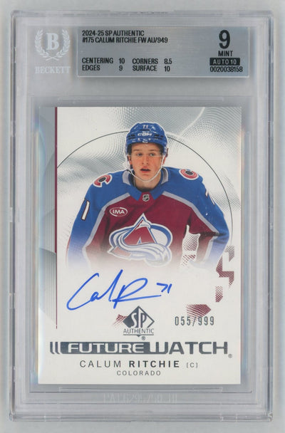 2024 Authentic Calum Ritchie #175 /949 /999 BGS 9