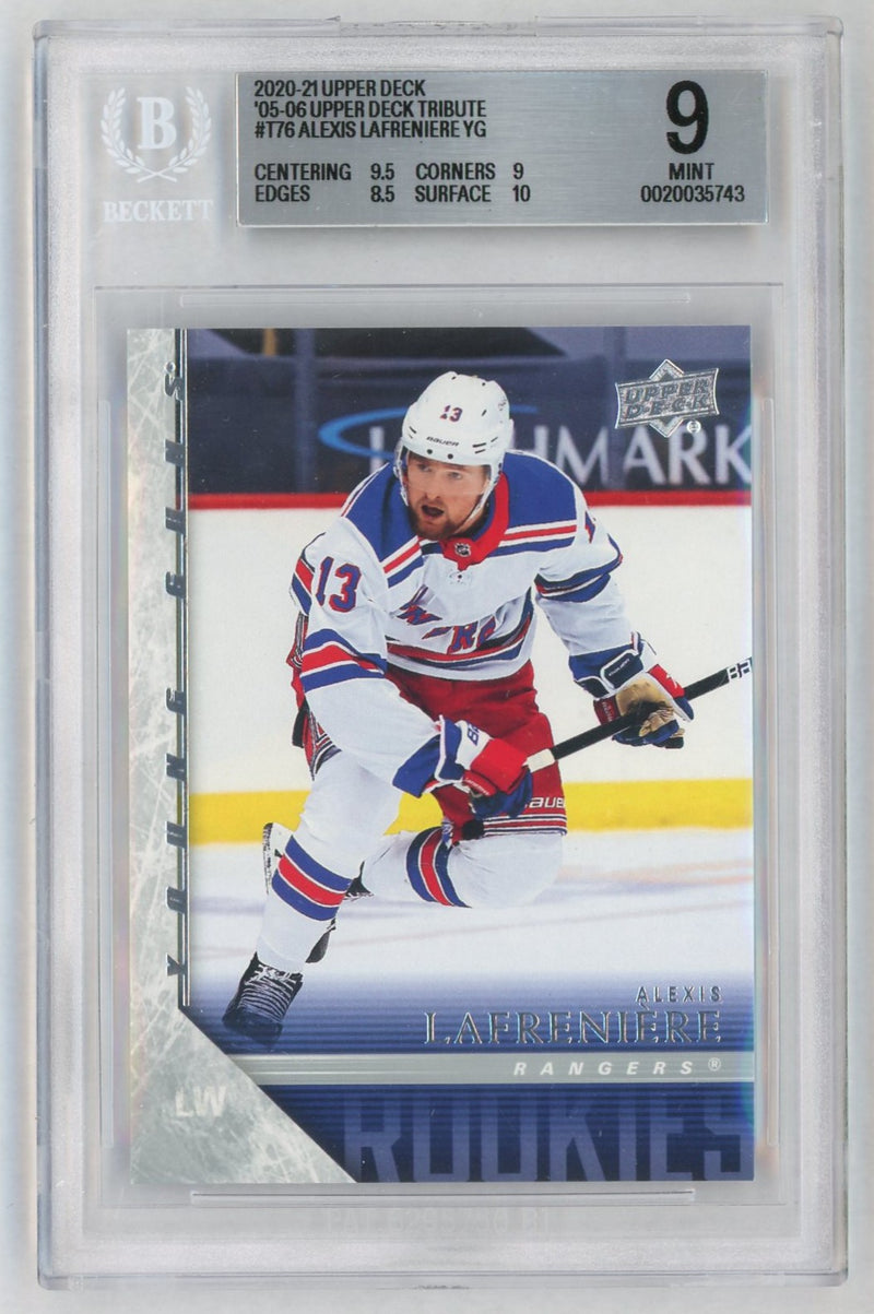 2020 Upper Deck '05-06 Tribute Alexis Lafreniere #T76 BGS 9