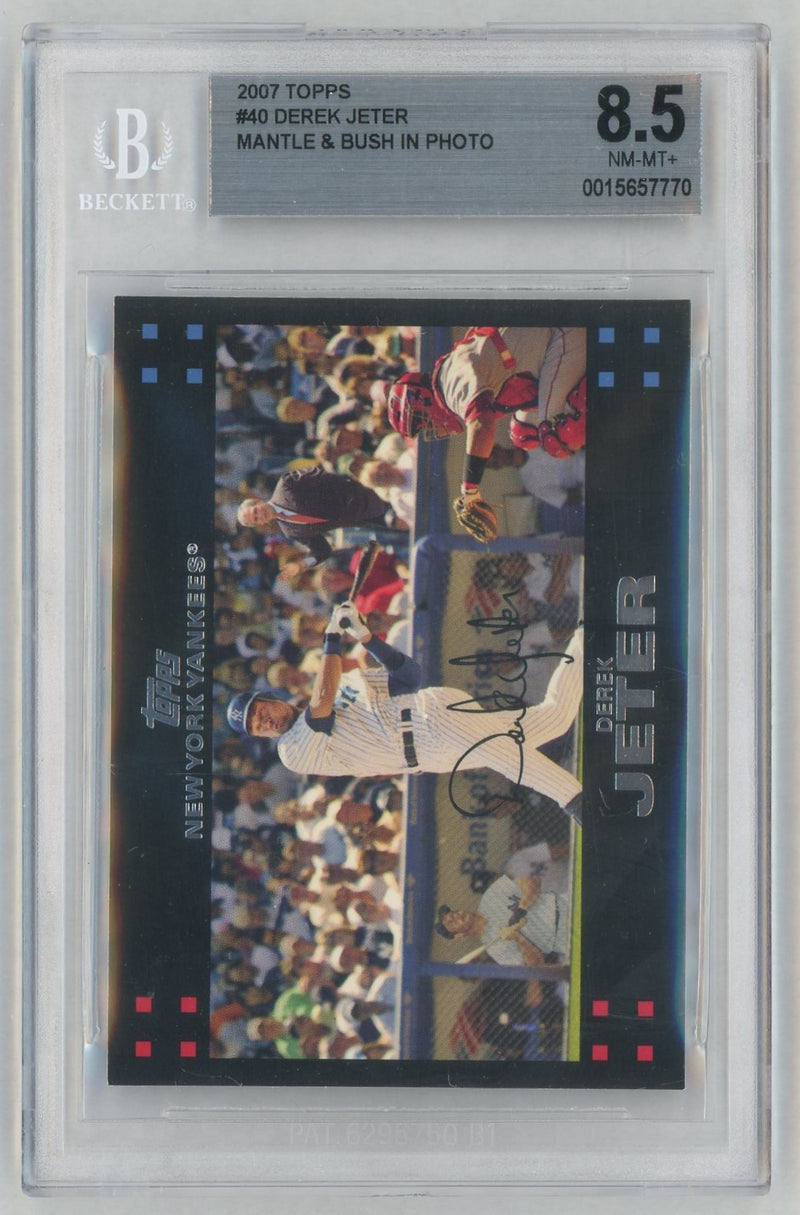 2007 Topps Derek Jeter #40a BGS 8.5
