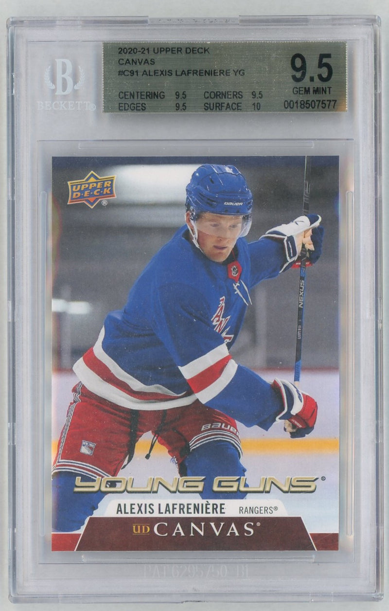 2020 Upper Deck Canvas Alexis Lafreniere #C91 BGS 9.5