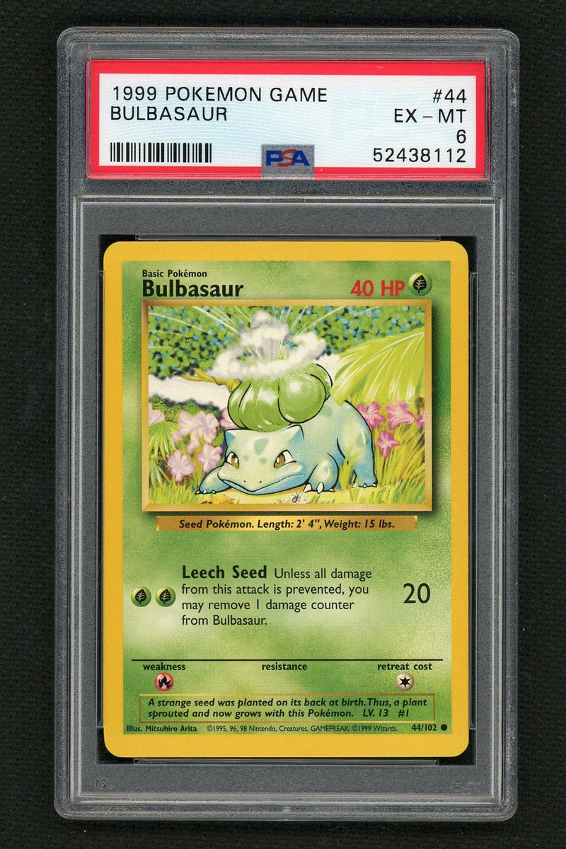1999 Pokemon Base Set Bulbasaur #44 PSA 6