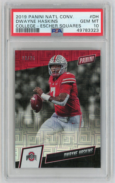 2019 Panini National Convention College Escher Square Dwayne Haskins #DH /25 PSA 10