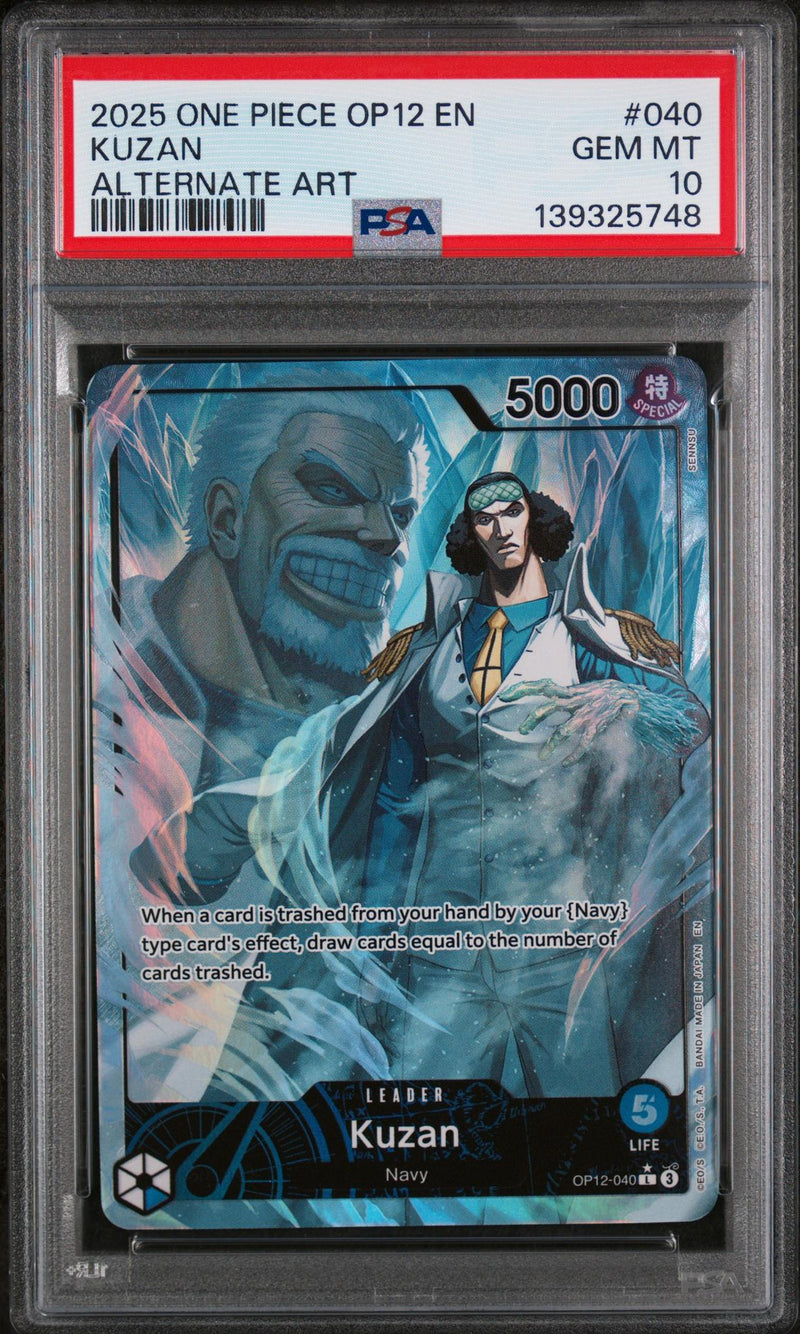 2025 One Piece Legacy of the Master Alternate Art Kuzan #OP12-040 PSA 10