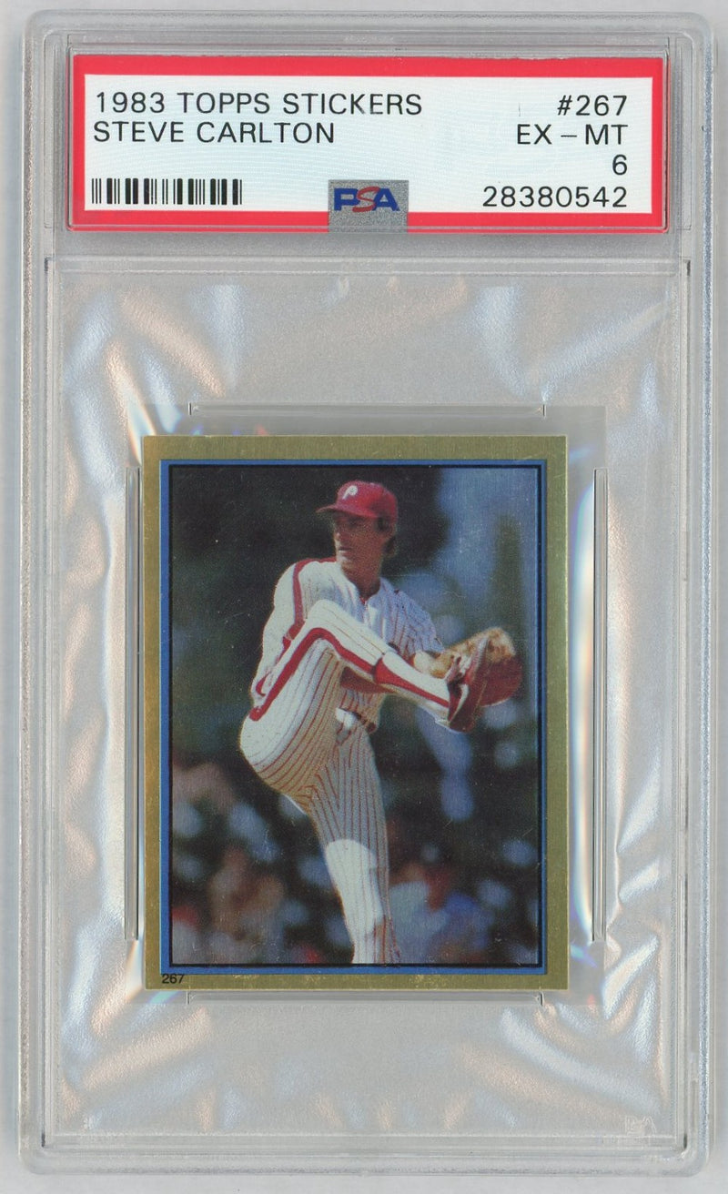1983 Topps Stickers Steve Carlton #267 PSA 6
