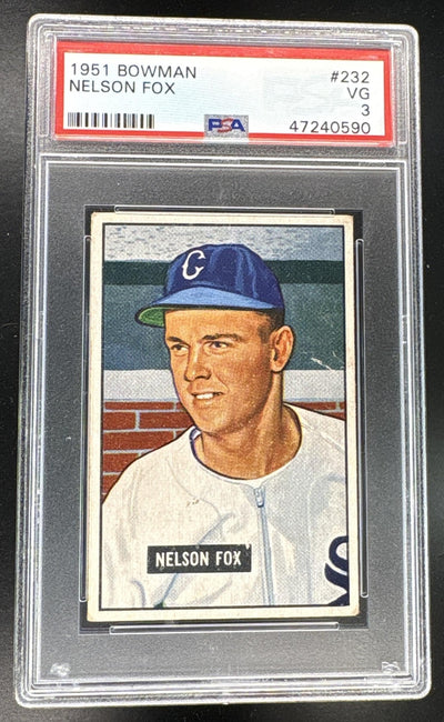 1951 Bowman Nelson Fox #232 PSA 3