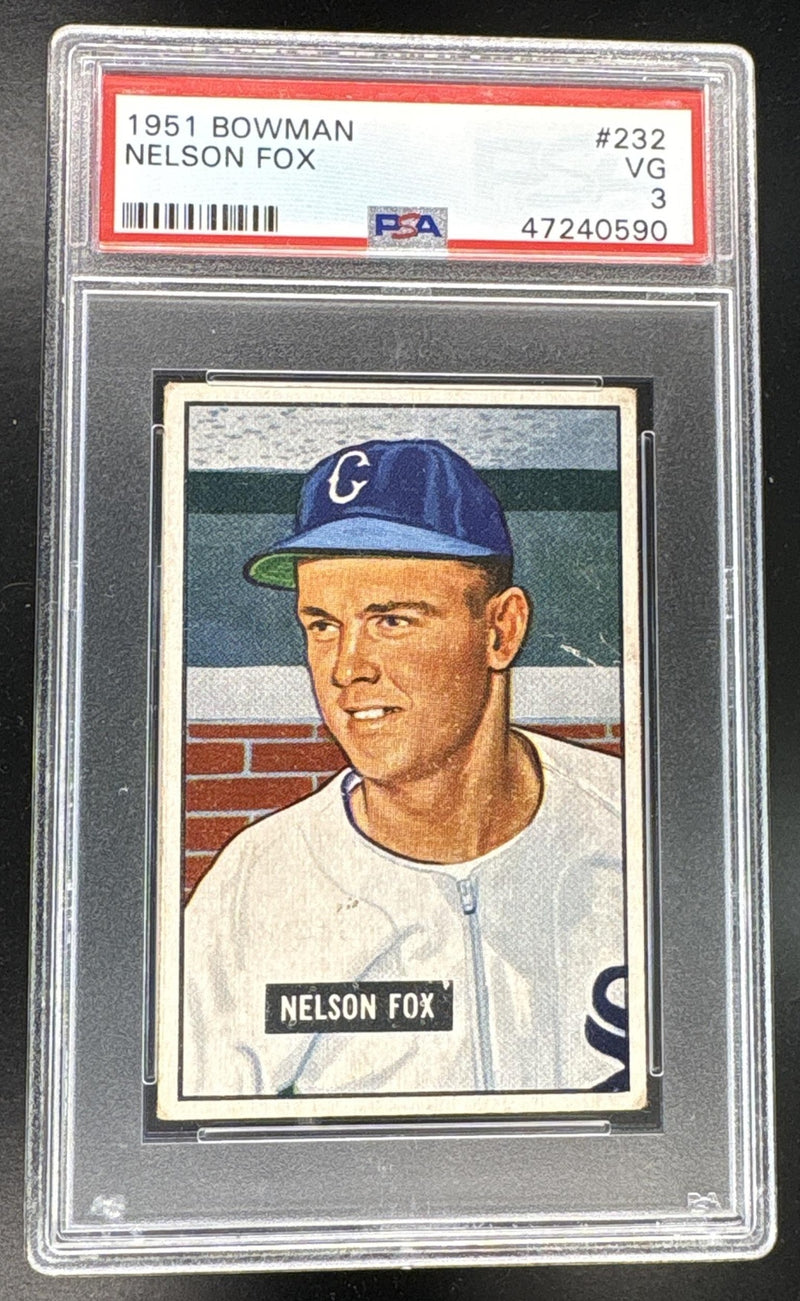 1951 Bowman Nelson Fox #232 PSA 3
