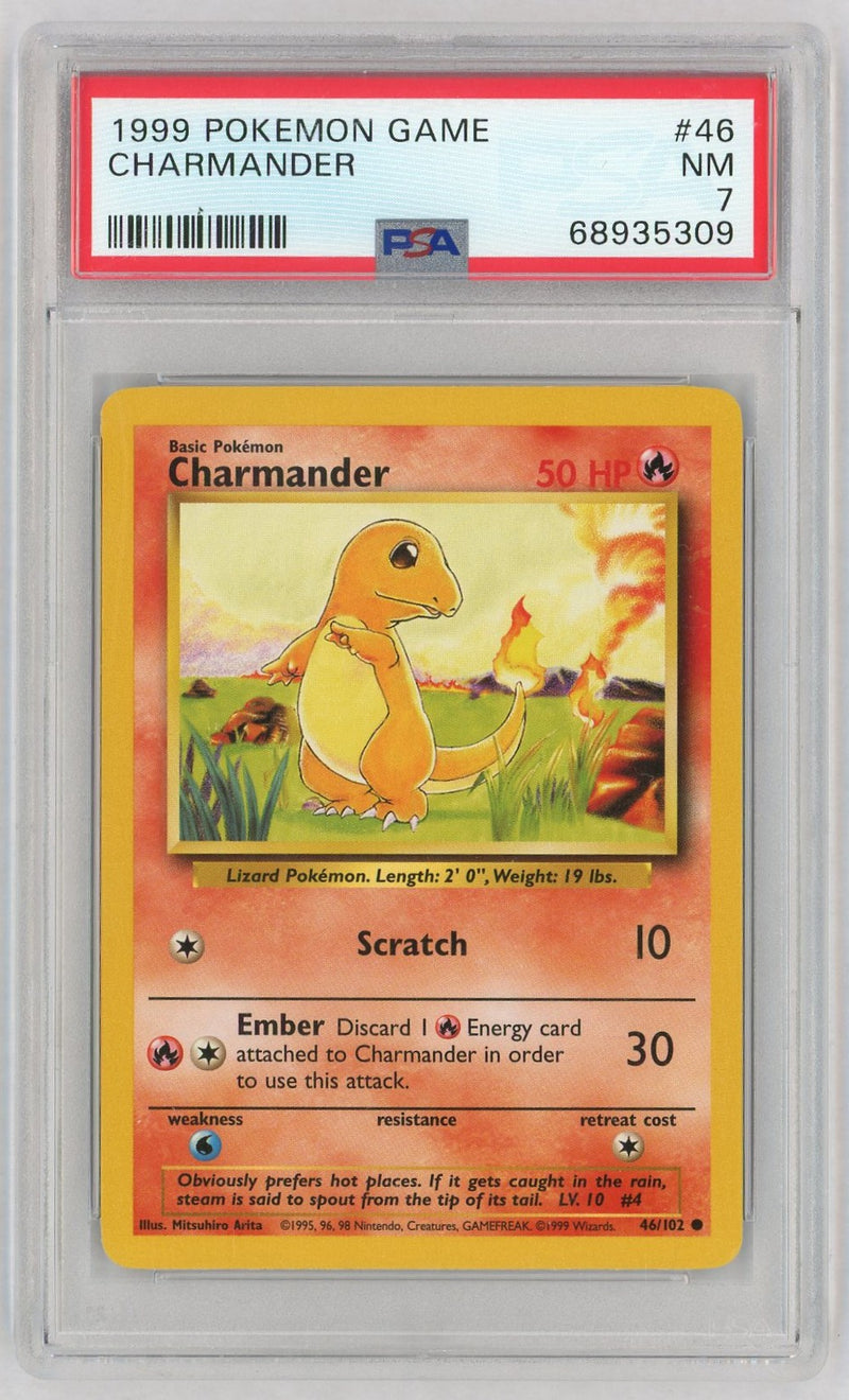 1999 Pokemon Base Set Charmander #46 PSA 7