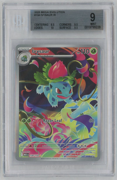 2025 Pokemon Mega Evolution Illustration Rare Ivysaur #134 BGS 9