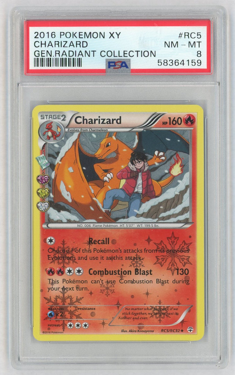 2016 Pokemon XY Generations Radiant Collection Charizard #RC5 PSA 8