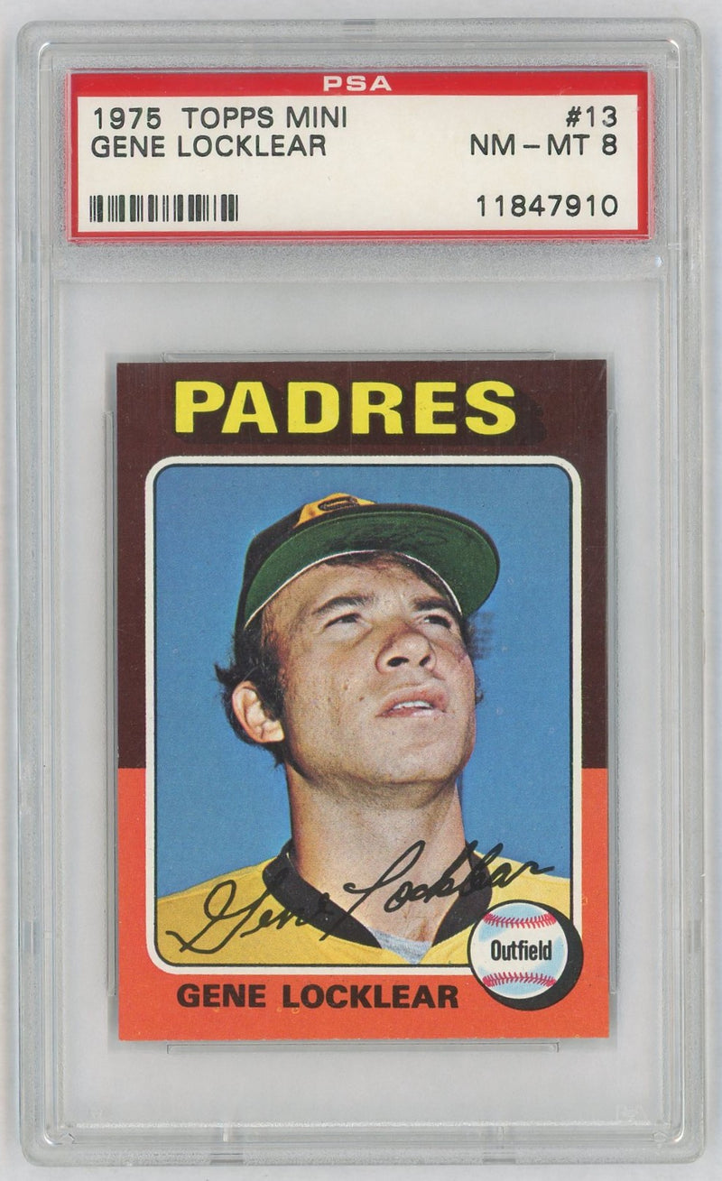 1975 Topps Mini Gene Locklear #13 PSA 8