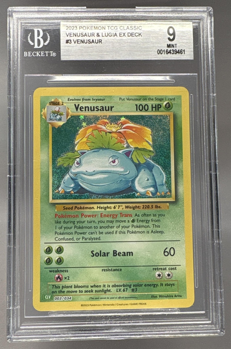 2023 Pokemon Classic Venusaur and Lugia Ex Deck Venusaur #003 BGS 9
