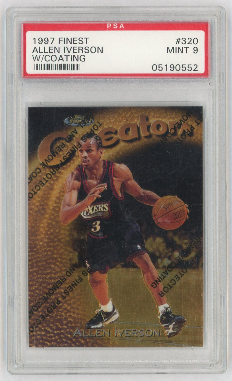1997 Finest W/Coating Allen Iverson #320 PSA 9