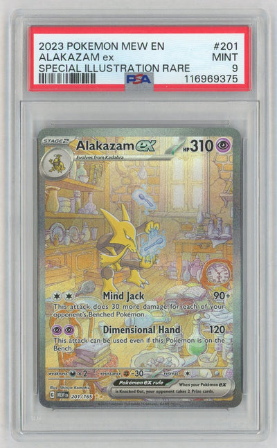 2023 Pokemon Scarlet and Violet 151 Special Illustration Rare Alakazam Ex #201 PSA 9