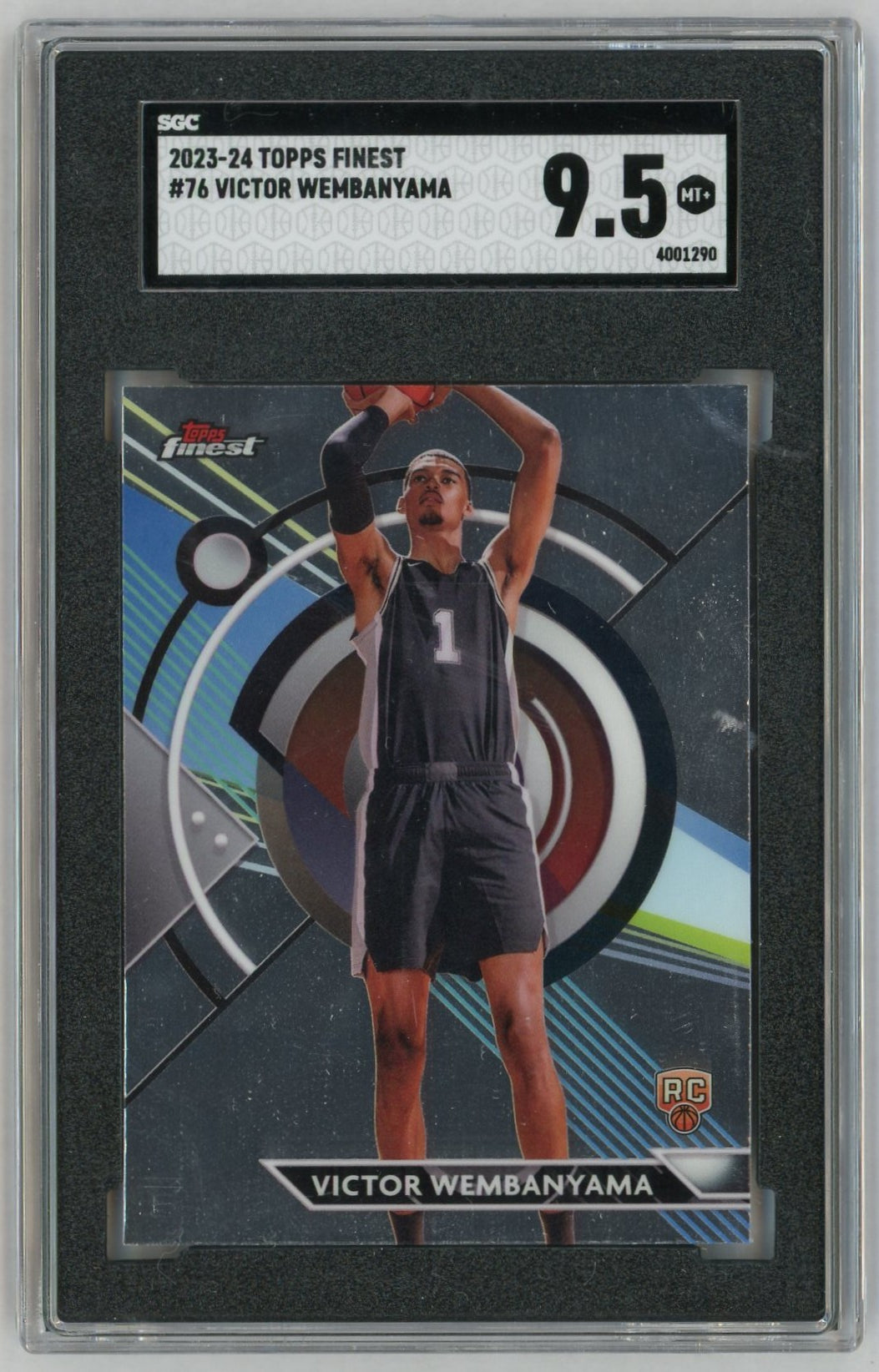 2023 Topps Finest #76 Victor Wembanyama Rookie RC SGC 9.5