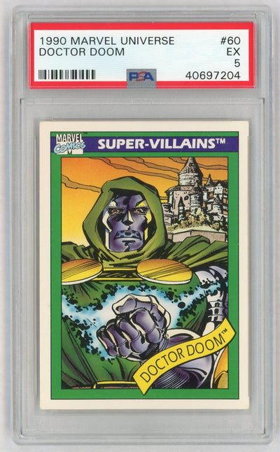 1990 Marvel Universe Super Villains Doctor Doom #60 PSA 5