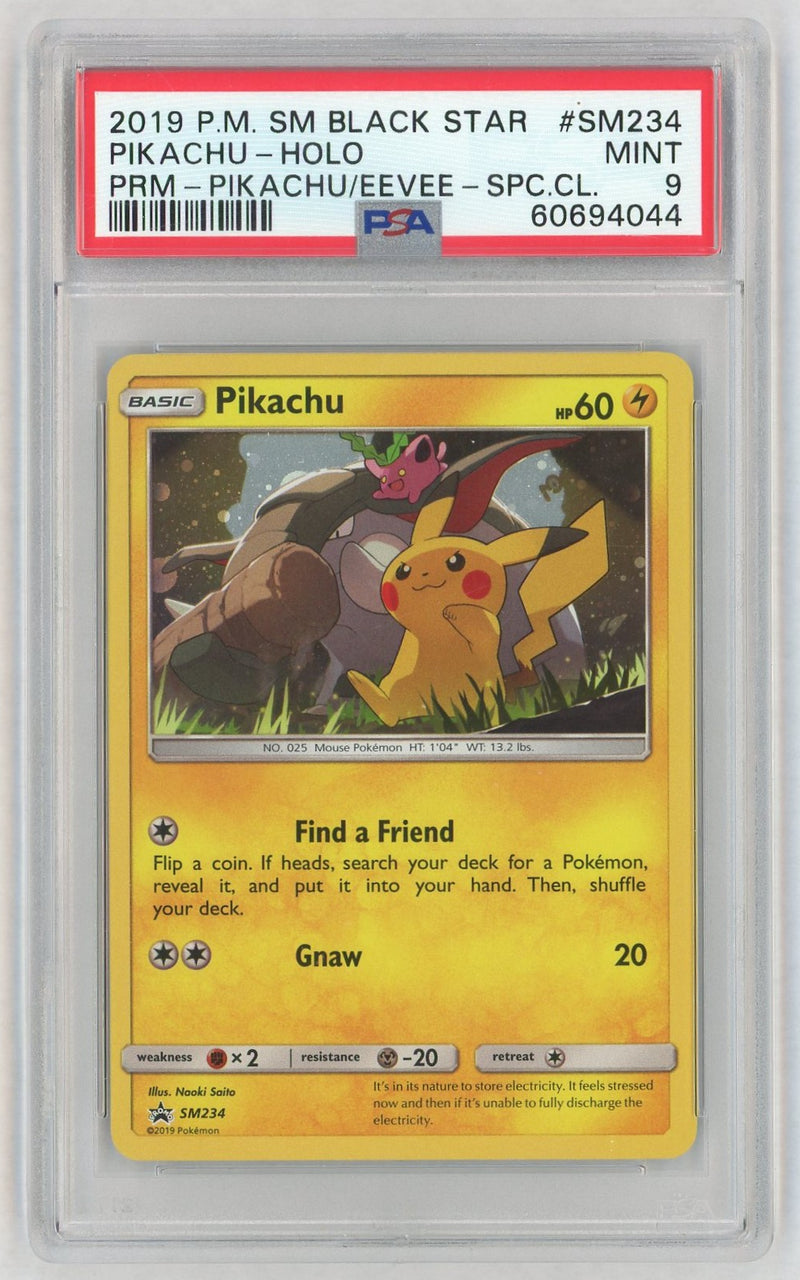 2016 Pokemon Sun and Moon Black Star Promos Pikachu #SM234 PSA 9