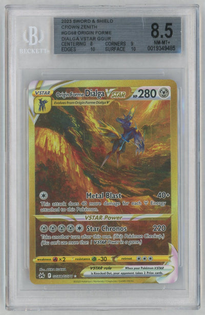 2023 Pokemon Sword and Shield Crown Zenith Galarian Gallery Origin Forme Dialga Vstar #GG68 BGS 8.5