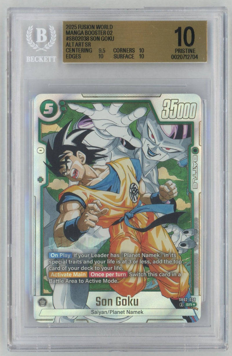 2025 Dragon Ball Super Fusion World Manga Booster 02 Alternate Art Super Rare Son Goku #SB02-038 BGS 10