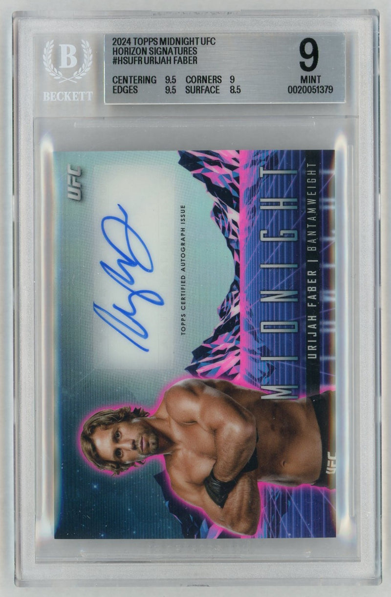 2024 Topps Midnight UFC Horizon Signatures Urijah Faber #HSUFR BGS 9