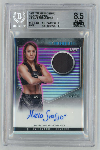 2024 Midnight UFC Relic Autographs Alexa Grasso #RCAAGR BGS 8.5